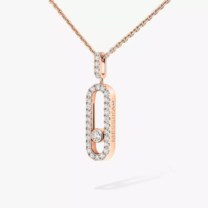 [Stars Jewelry]Move Uno Diamond Necklace in Rose Gold