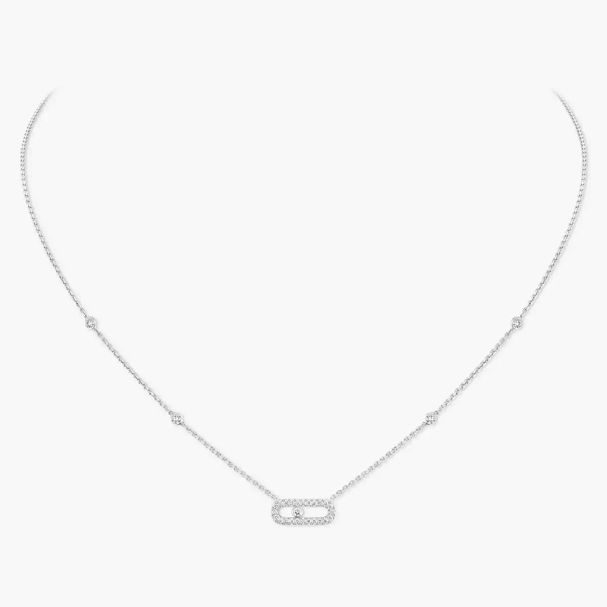 [Stars Jewelry]Diamond Necklace Move Uno