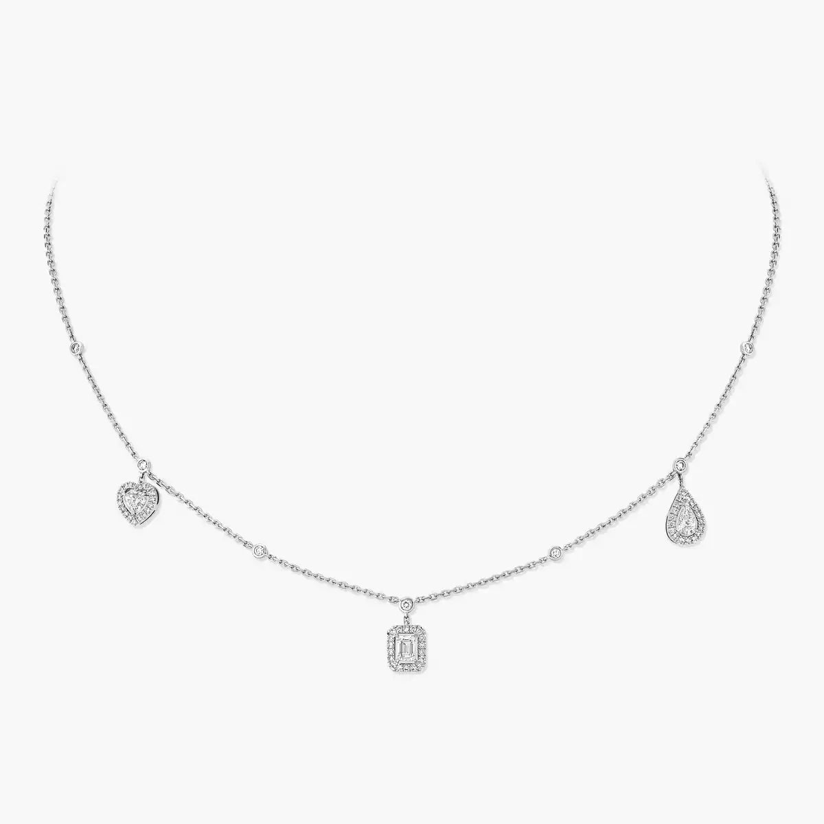 [Stars Jewelry]My Twin Diamond Necklace in Silver