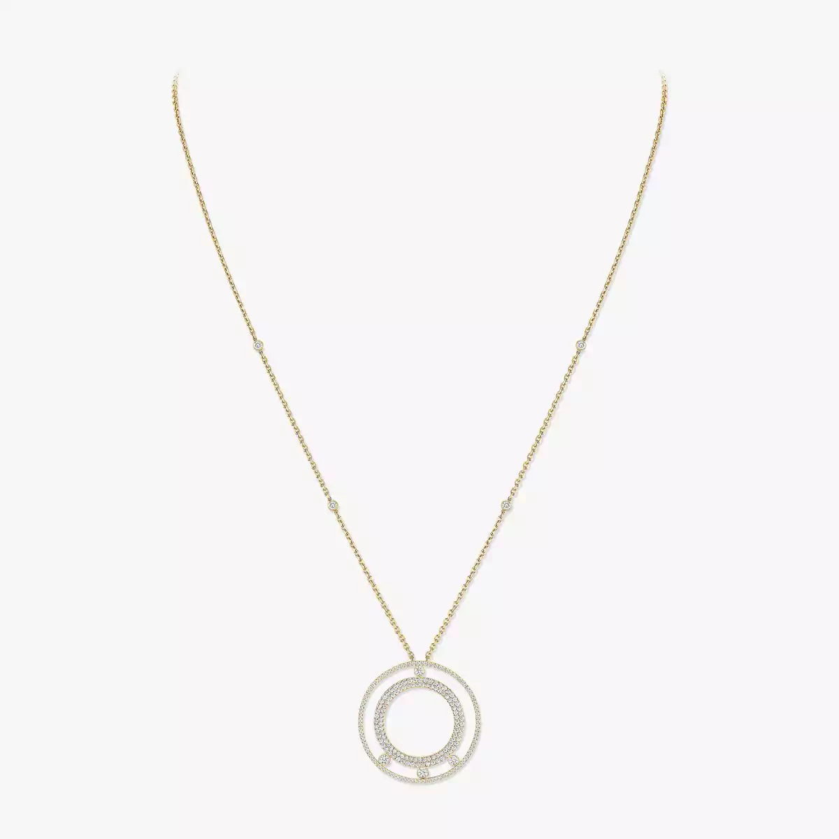 [Stars Jewelry]Move Romane Long Pave_-Set Diamond Necklace