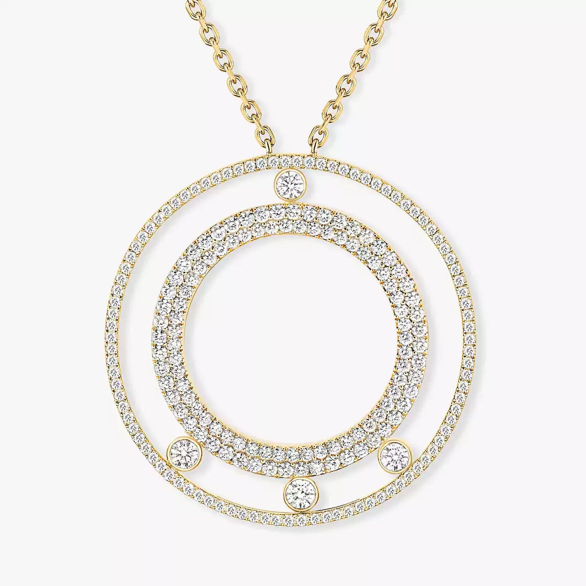 [Stars Jewelry]Move Romane Long Pave_-Set Diamond Necklace