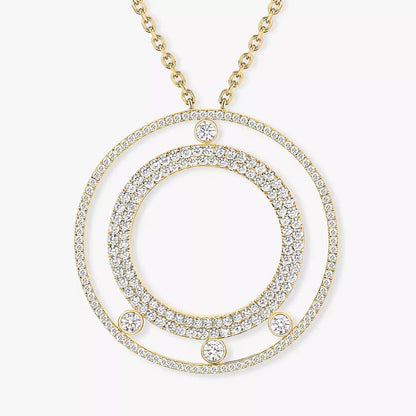 [Stars Jewelry]Move Romane Long Pave_-Set Diamond Necklace