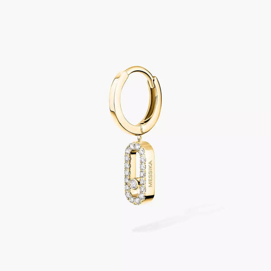 [Stars Jewelry]Move Uno Single Diamond Hoop Earring