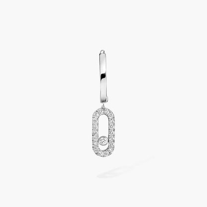 [Stars Jewelry]Move Uno Single Diamond Hoop Earring