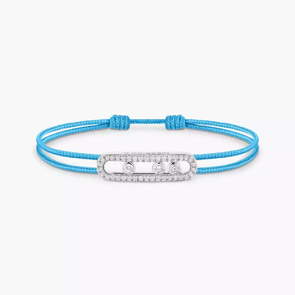 [Stars Jewelry]mk Care(s) pink cord pavé bracelet