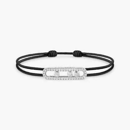 [Stars Jewelry]mk Care(s) pink cord pavé bracelet