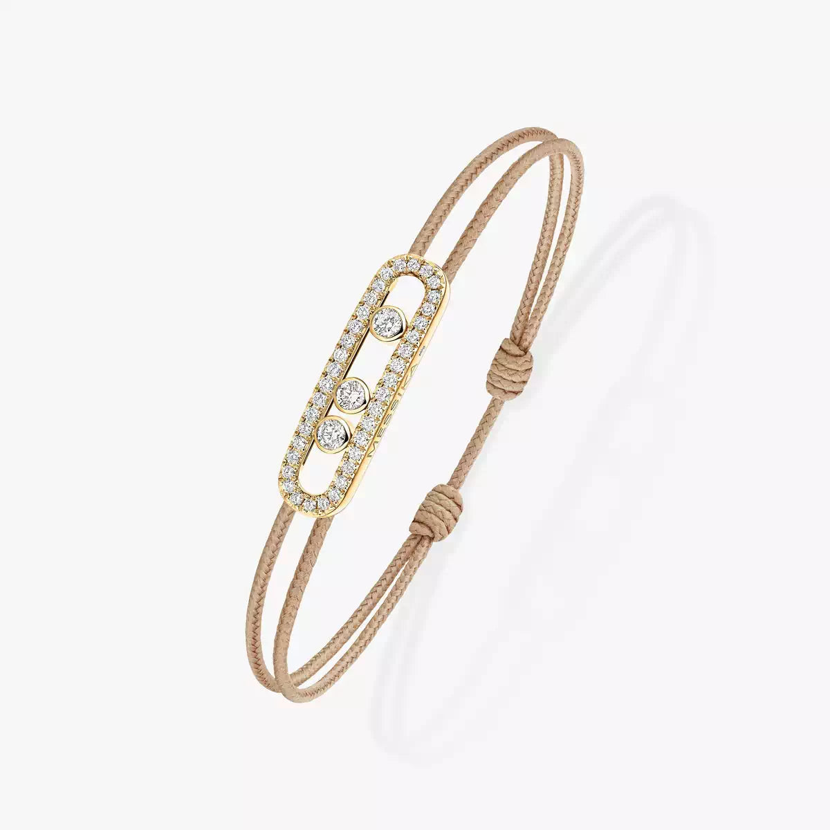 [Stars Jewelry]mk Care(s) pink cord pavé bracelet
