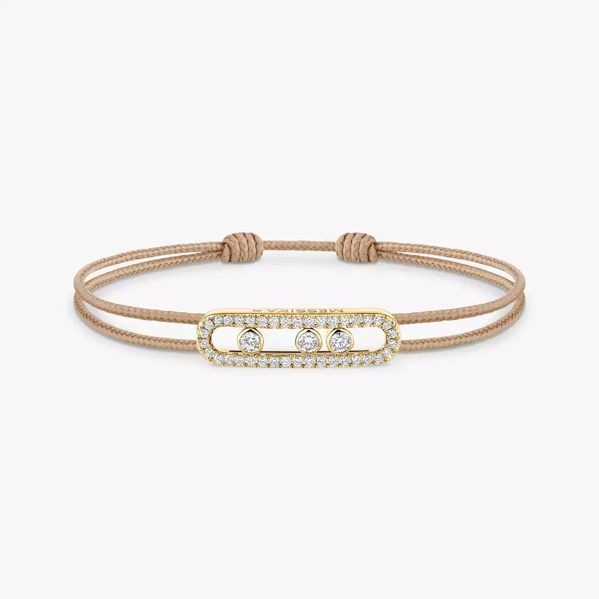 [Stars Jewelry]mk Care(s) pink cord pavé bracelet
