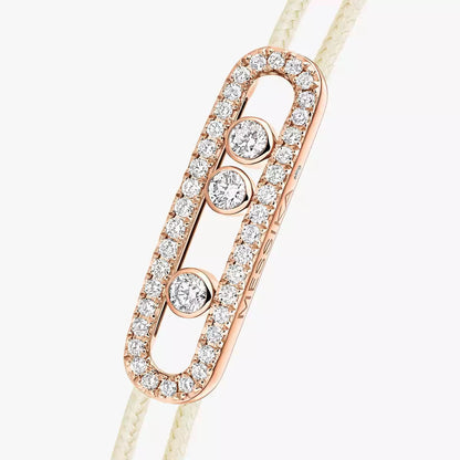 [Stars Jewelry]mk Care(s) pink cord pavé bracelet