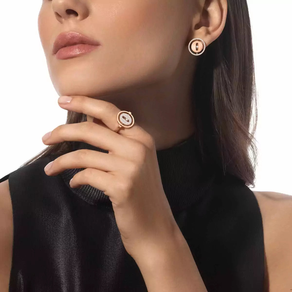 [Stars Jewelry]Lucky Move Diamond Earrings