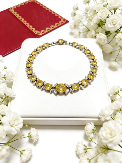 [Star Jewelry] Citrine Floral Leaf Bracelet