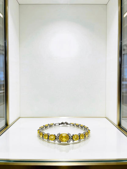 [Star Jewelry] Citrine Floral Leaf Bracelet