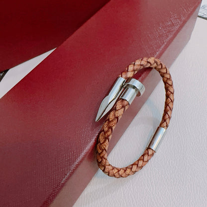 [Star Jewelry] Cartier Juste un Clou Style Braided Leather Bracelet