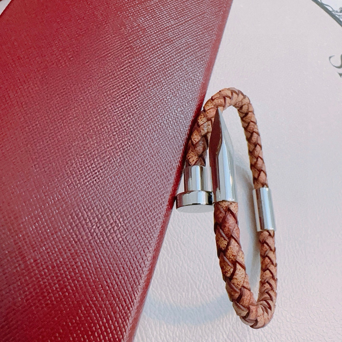 [Star Jewelry] Cartier Juste un Clou Style Braided Leather Bracelet