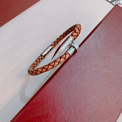 [Star Jewelry] Cartier Juste un Clou Style Braided Leather Bracelet