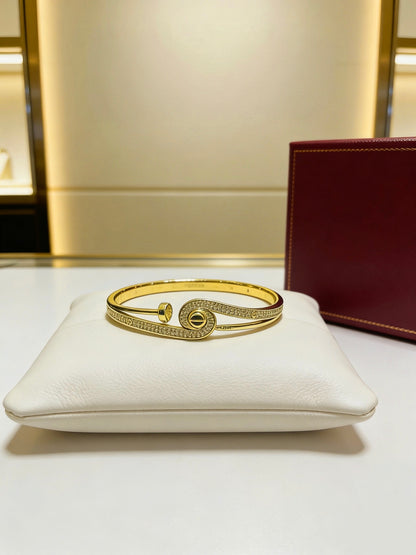 [Star Jewelry] Cartier Juste un Clou Nail Series Spinning Diamond Bracelet
