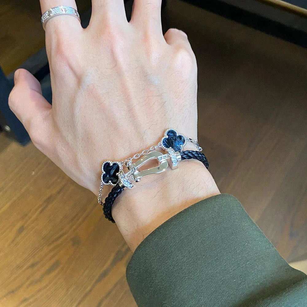 [Star Jewelry]CLOVER 5 MOTIF PIETERSITE BRACELET COLLECTION