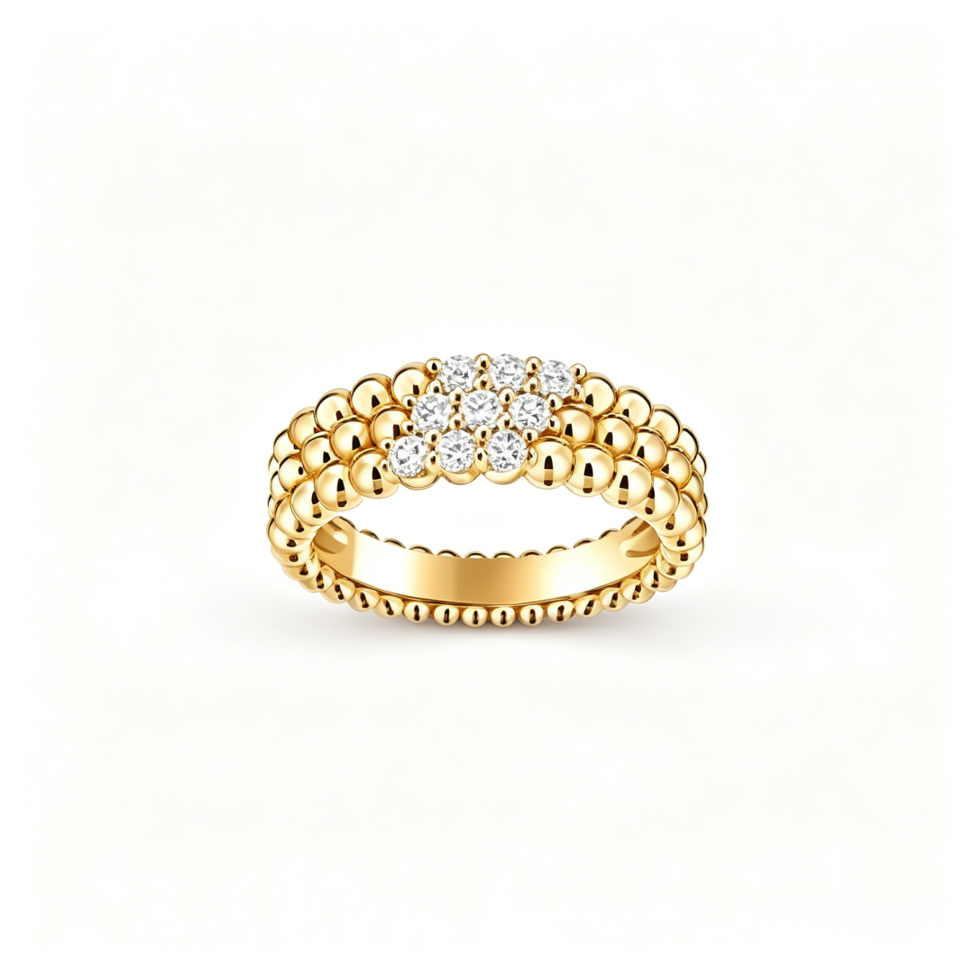 [✨Start💎] THREE-ROW DIAMOND RING