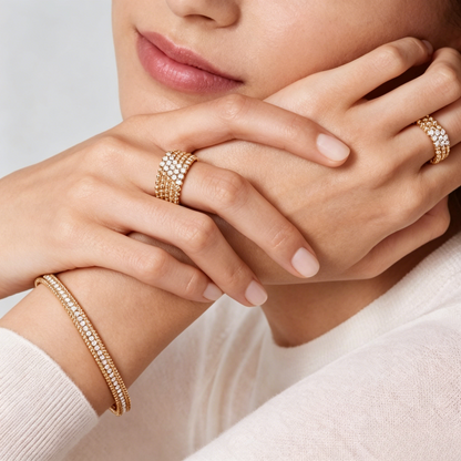 [✨Start💎] THREE-ROW DIAMOND RING