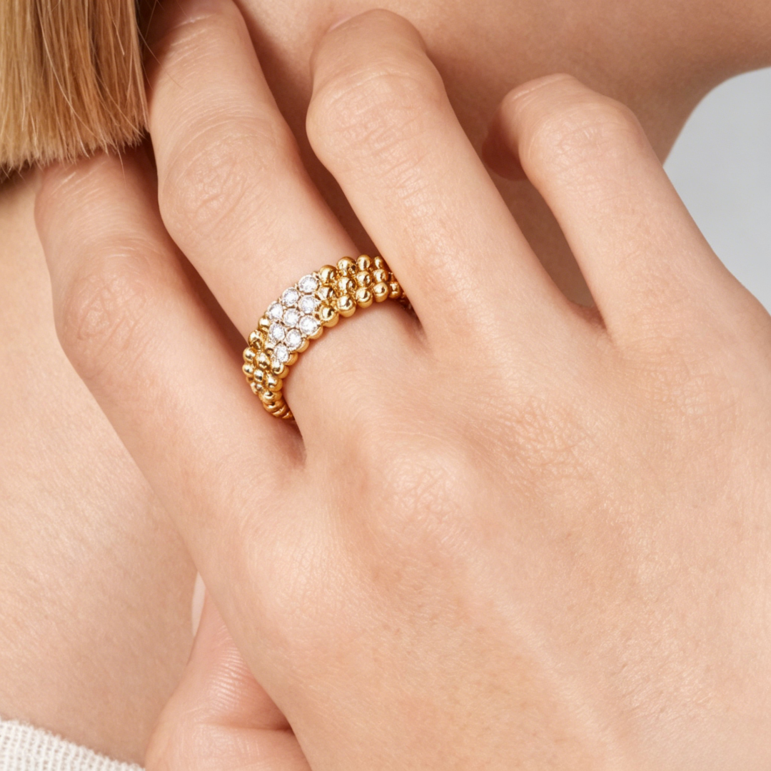 [✨Start💎] THREE-ROW DIAMOND RING