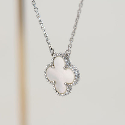 [Star Jewelry]CLOVER  15MM WHITE MOTHER-OF-PEARL SILVER