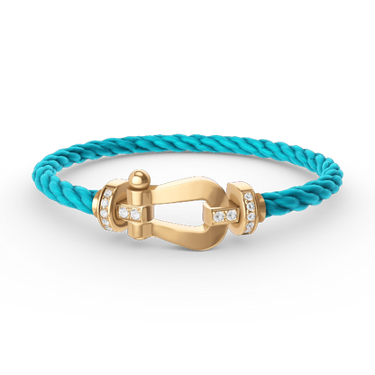 [Star Jewelry]FORCE LARGE HORSESHOE HALF DIAMOND BRACELET GOLD