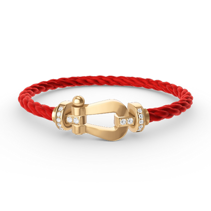 [Star Jewelry]FORCE LARGE HORSESHOE HALF DIAMOND BRACELET GOLD