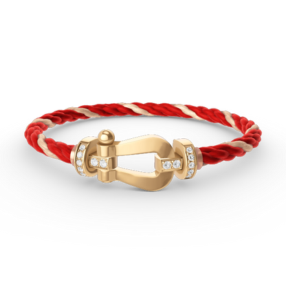 [Star Jewelry]FORCE LARGE HORSESHOE HALF DIAMOND BRACELET GOLD