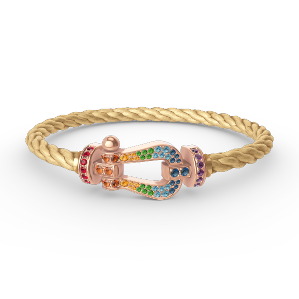 [Star Jewelry]FORCE LARGE HORSESHOE  COLORED DIAMOND BRACELET ROSE GOLD