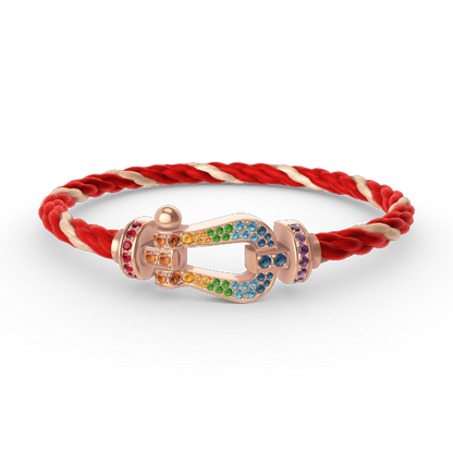 [Star Jewelry]FORCE LARGE HORSESHOE  COLORED DIAMOND BRACELET ROSE GOLD