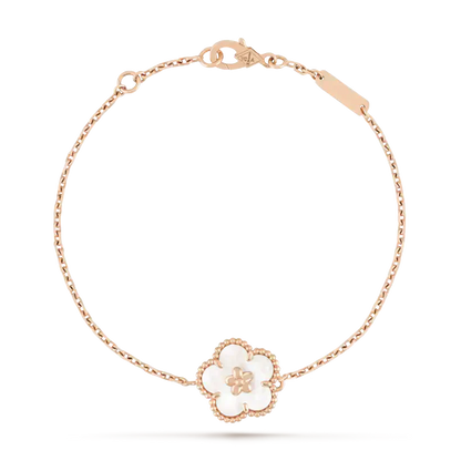 [Star Jewelry]LUCKY WHITE MOP PLUM BLOSSOM  BRACELET
