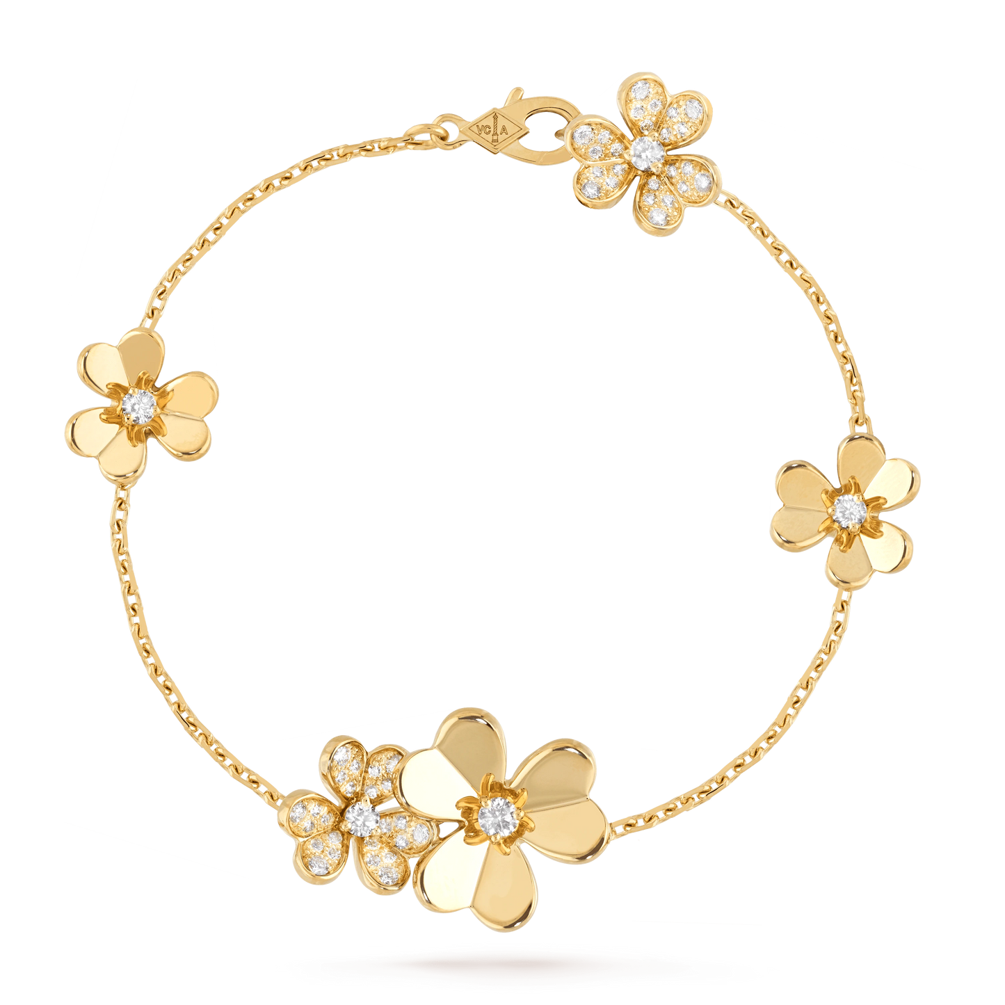 [Star Jewelry]FRIVOLE GOLD 5 FLOWERS BRACELET