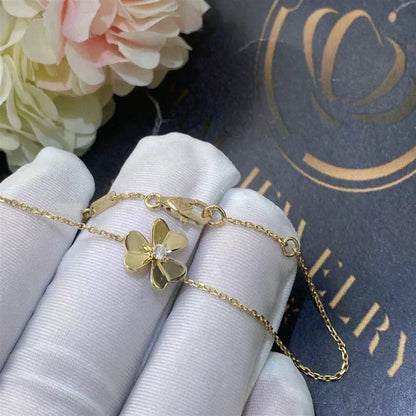 [Star Jewelry]FRIVOLE GOLD FLOWER PINK MALACHITE BRACELET