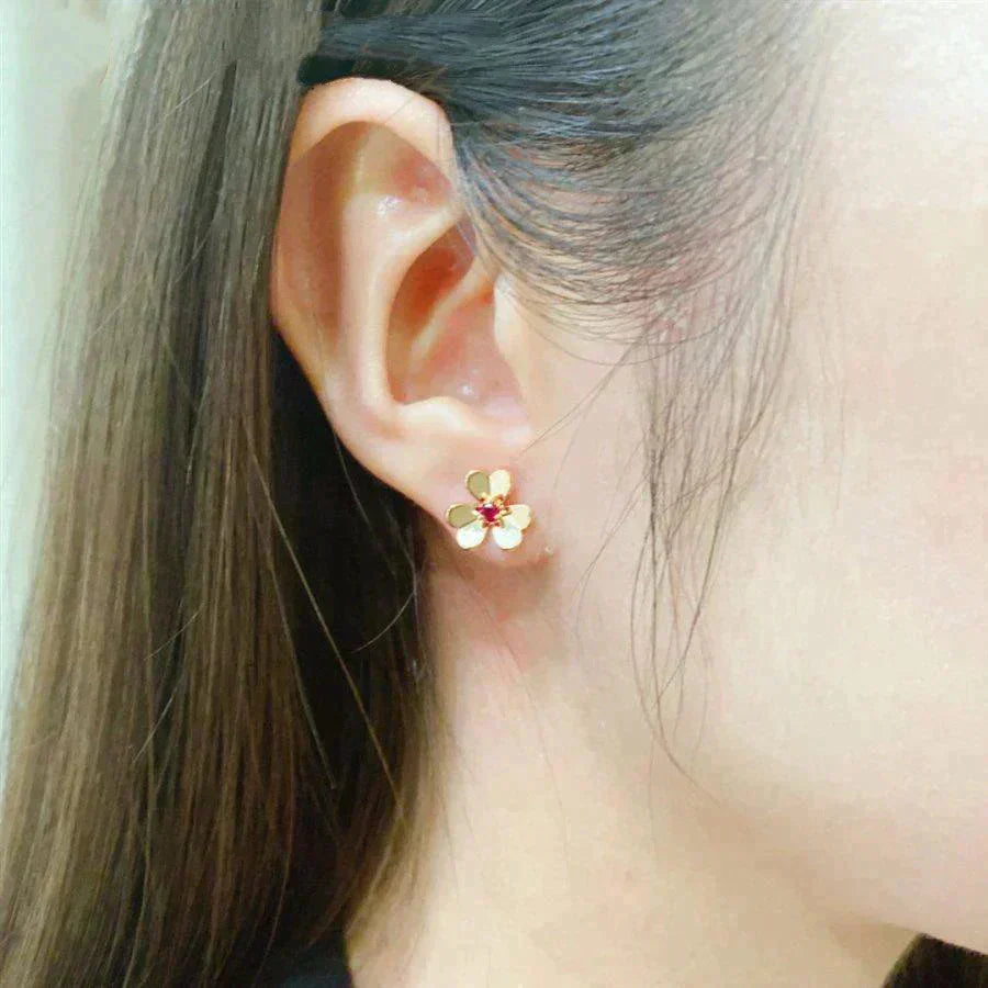 [Star Jewelry]FRIVOLE  FLOWER PINK EARRINGS