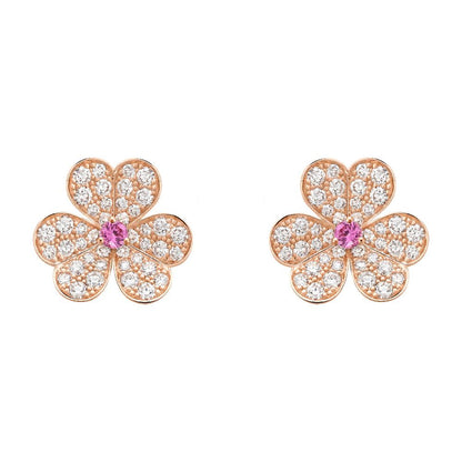 [Star Jewelry]FRIVOLE PINK GOLD FLOWER DIAMOND EARRINGS