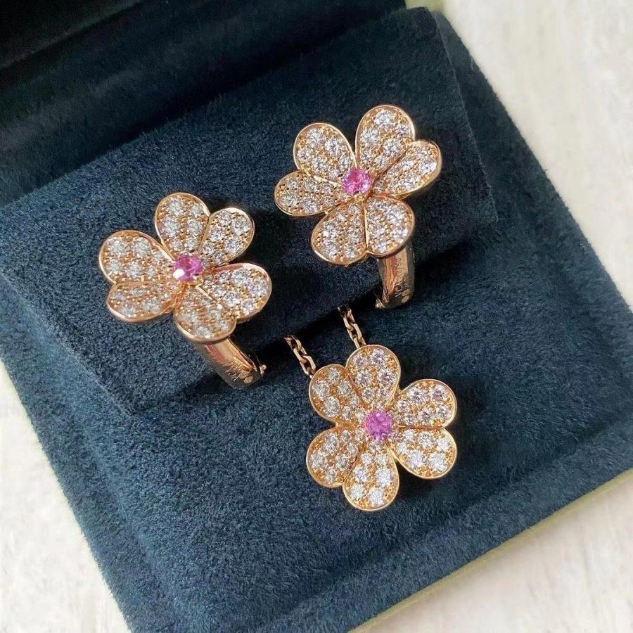 [Star Jewelry]FRIVOLE ROSE GOLD FLOWER DIAMOND NECKLACE