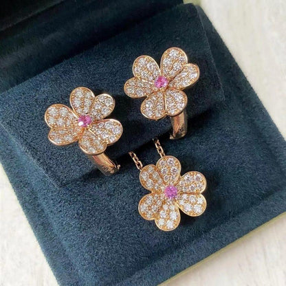 [Star Jewelry]FRIVOLE ROSE GOLD FLOWER DIAMOND NECKLACE
