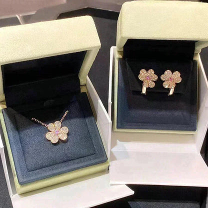 [Star Jewelry]FRIVOLE ROSE GOLD FLOWER DIAMOND NECKLACE