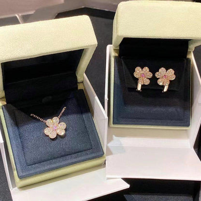 [Star Jewelry]FRIVOLE PINK GOLD FLOWER DIAMOND EARRINGS