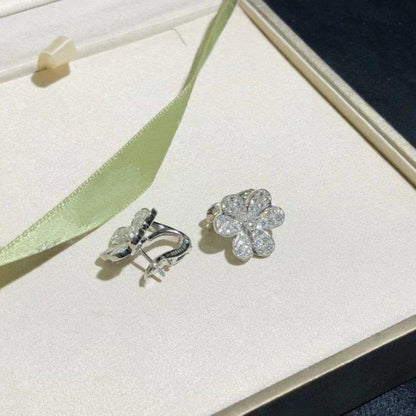 [Star Jewelry]FRIVOLE SILVER FLOWER DIAMOND EARRINGS