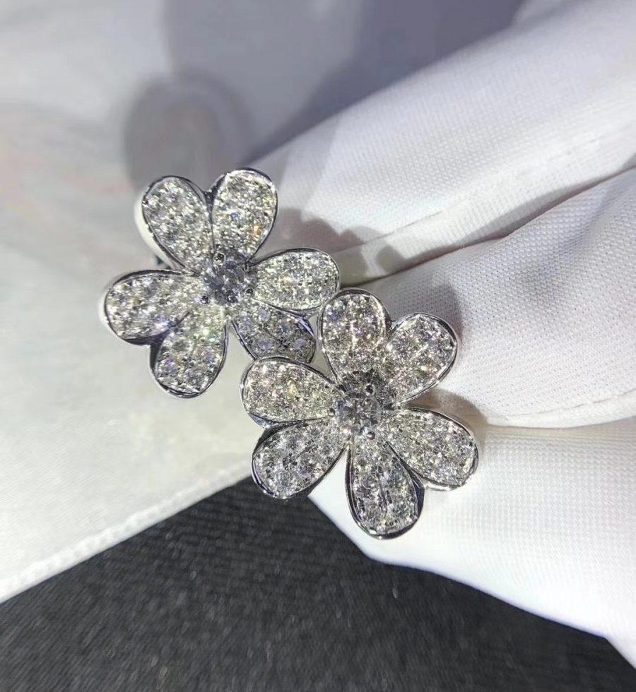 [Star Jewelry]FRIVOLE SILVER FLOWER DIAMOND EARRINGS