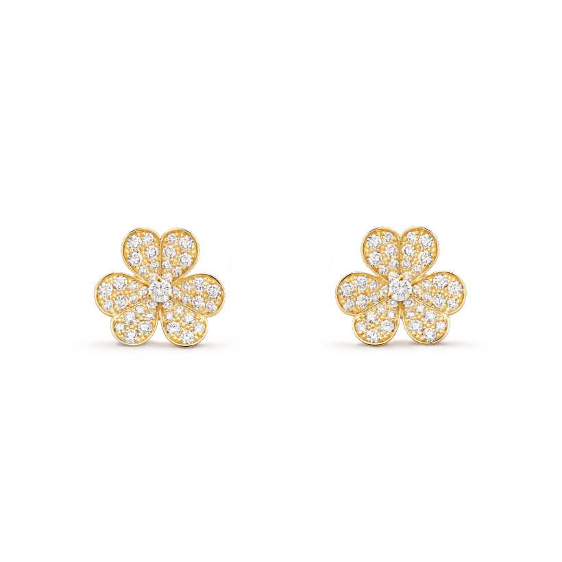 [Star Jewelry]FRIVOLE GOLD FLOWER DIAMOND EARRINGS