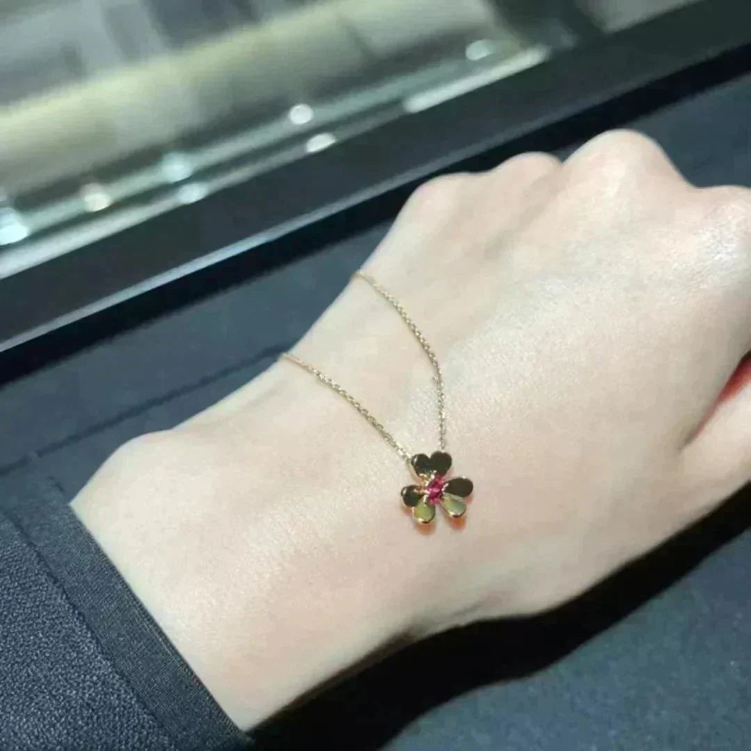 [Star Jewelry]FRIVOLE GOLD FLOWER NECKLACE