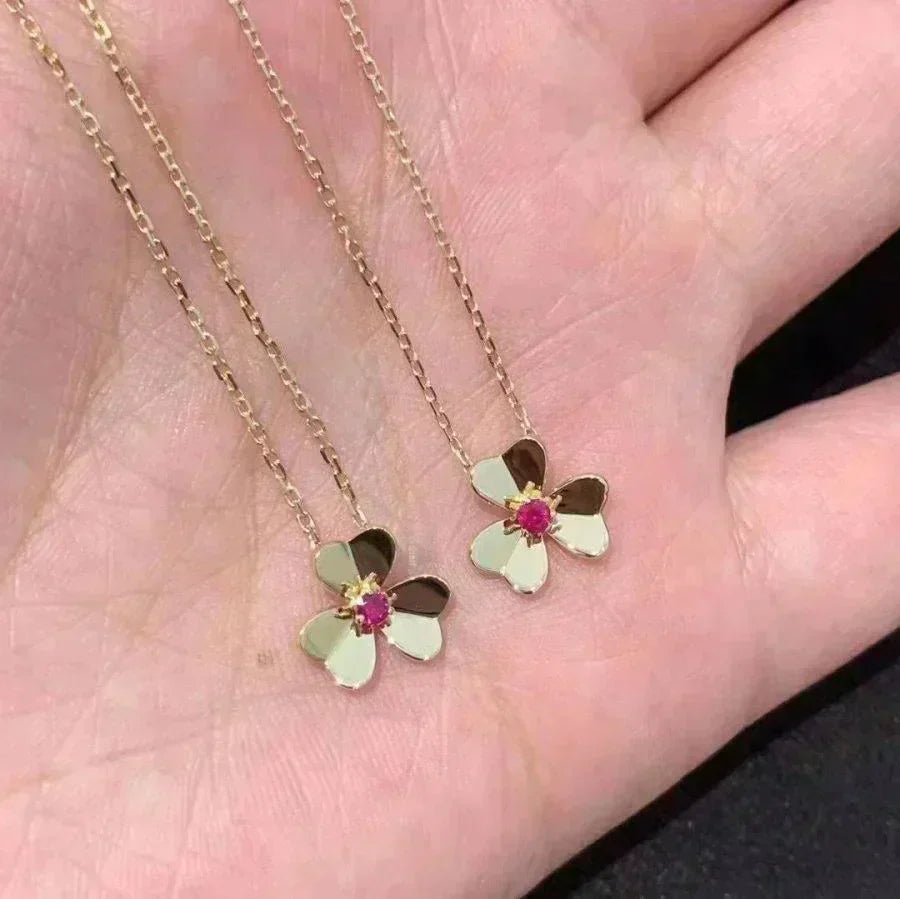 [Star Jewelry]FRIVOLE GOLD FLOWER NECKLACE