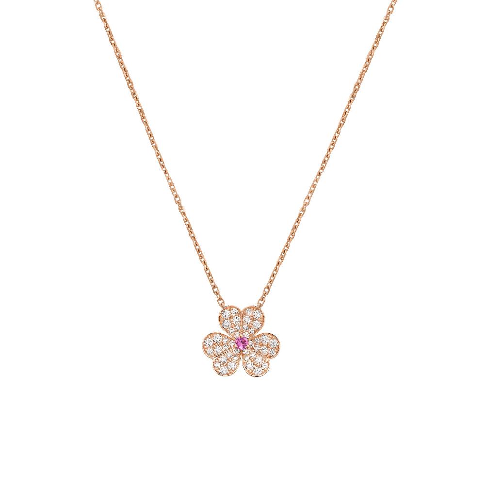 [Star Jewelry]FRIVOLE ROSE GOLD FLOWER DIAMOND NECKLACE