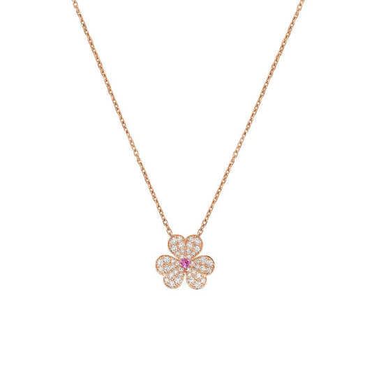 [Star Jewelry]FRIVOLE ROSE GOLD FLOWER DIAMOND NECKLACE