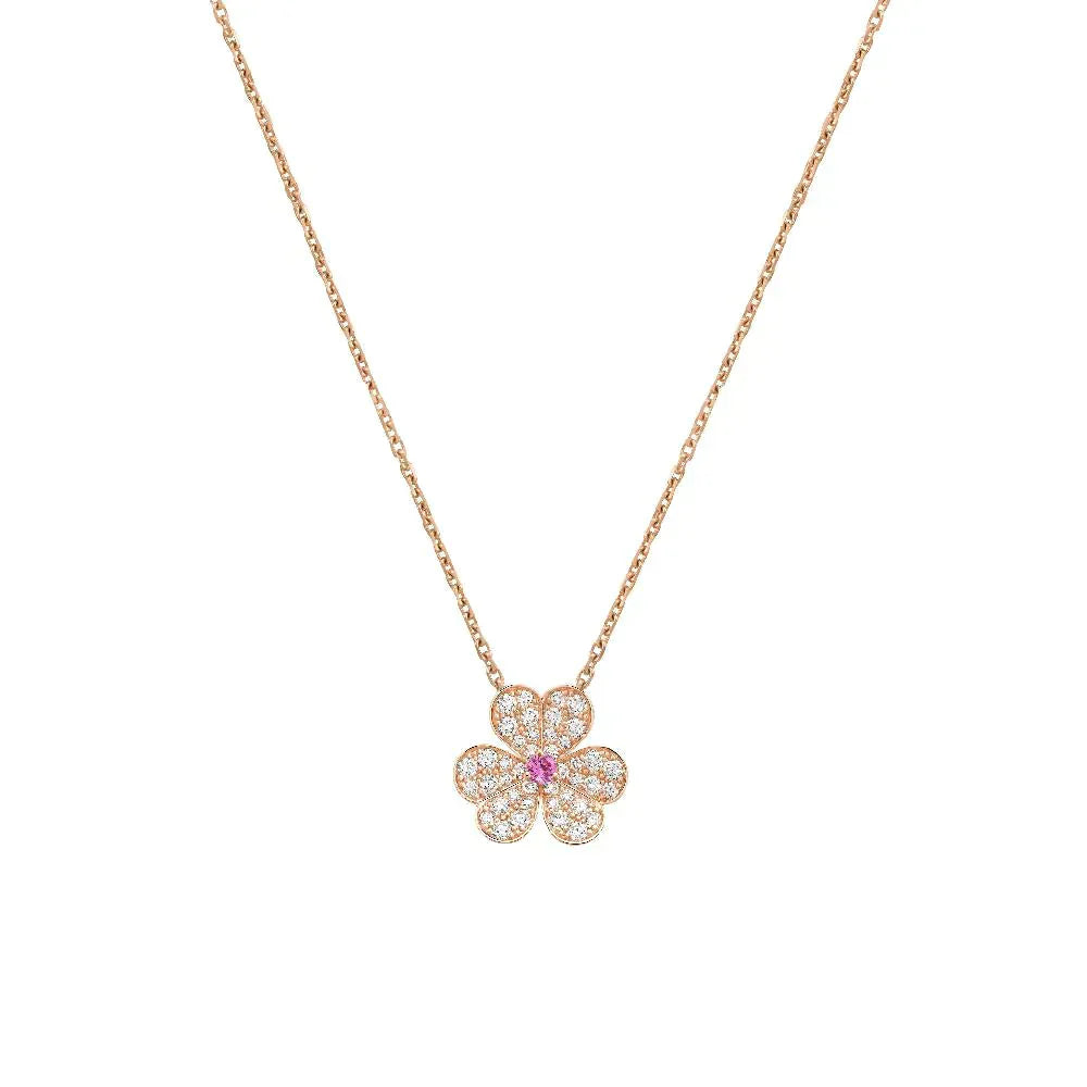 [Star Jewelry]FRIVOLE ROSE GOLD FLOWER DIAMOND NECKLACE