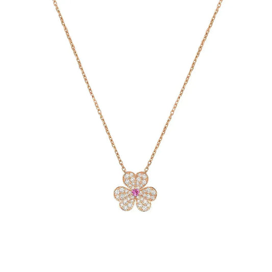 [Star Jewelry]FRIVOLE ROSE GOLD FLOWER DIAMOND NECKLACE
