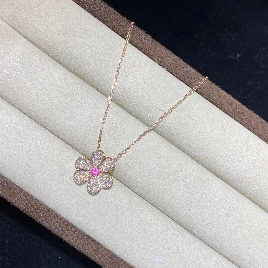 [Star Jewelry]FRIVOLE ROSE GOLD FLOWER DIAMOND NECKLACE