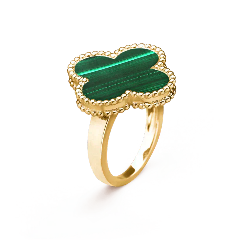 [Star Jewelry]CLOVER MALACHITE RING